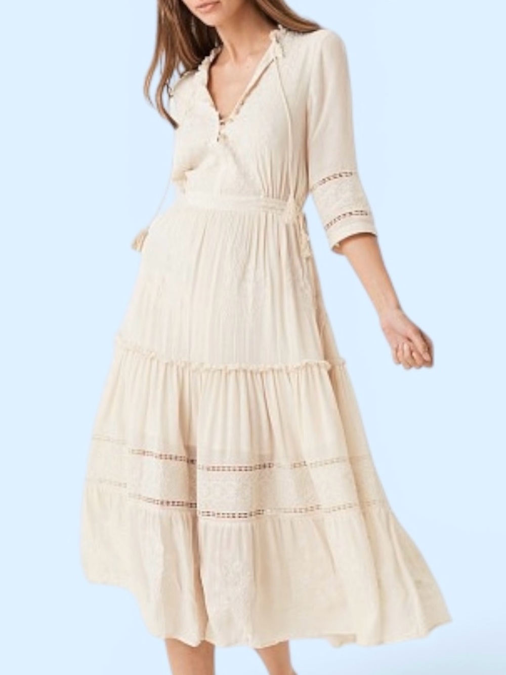 Spell & The Gypsy Loves Me Not Garden Party Dress In Cream